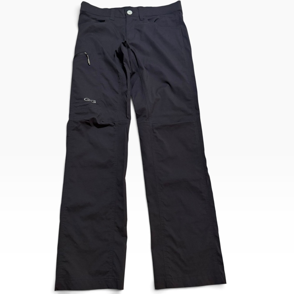 GameGuard Men's Action Pants 32x32 Caviar Black Nylon Spandex Stretch Hiking